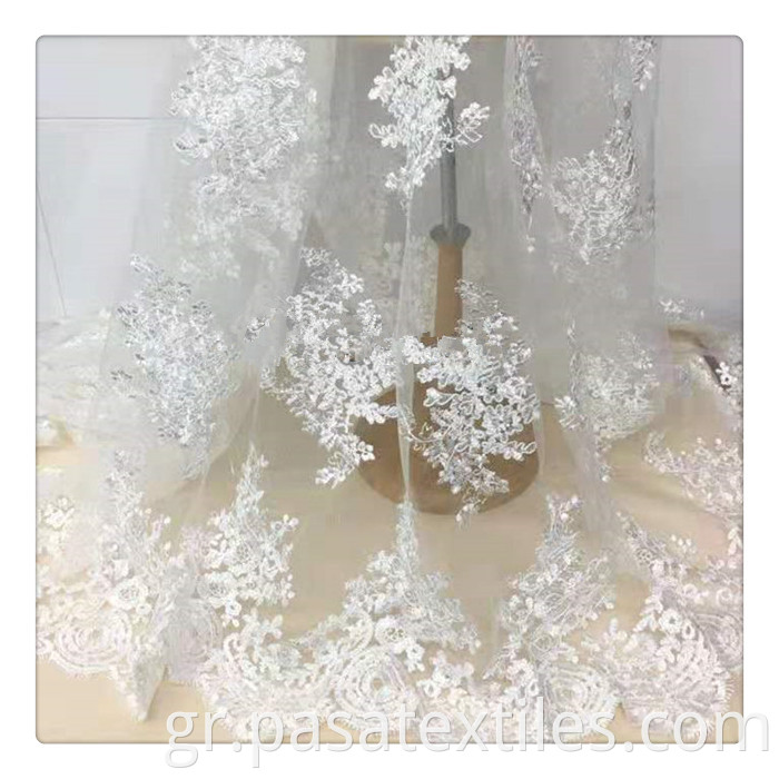 3d ribbon embroidery net fabric